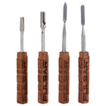 4ct Bundle - Pulsar Wooden Dab Tool w/ Stainless Steel Tip - 5"-5.8" / Assorted Styles | Ziggy's Miami