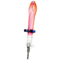 Fumed Glass Footed Honey Straw - 5.5" — view 2 | Ziggy's Miami