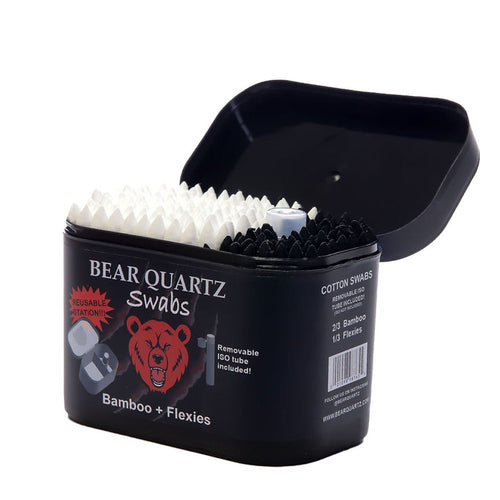 Bear Quartz Swabs Kit Reusable Cleaning Station | 6pc Set | Ziggy's Miami
